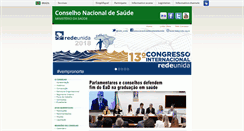 Desktop Screenshot of conselho.saude.gov.br